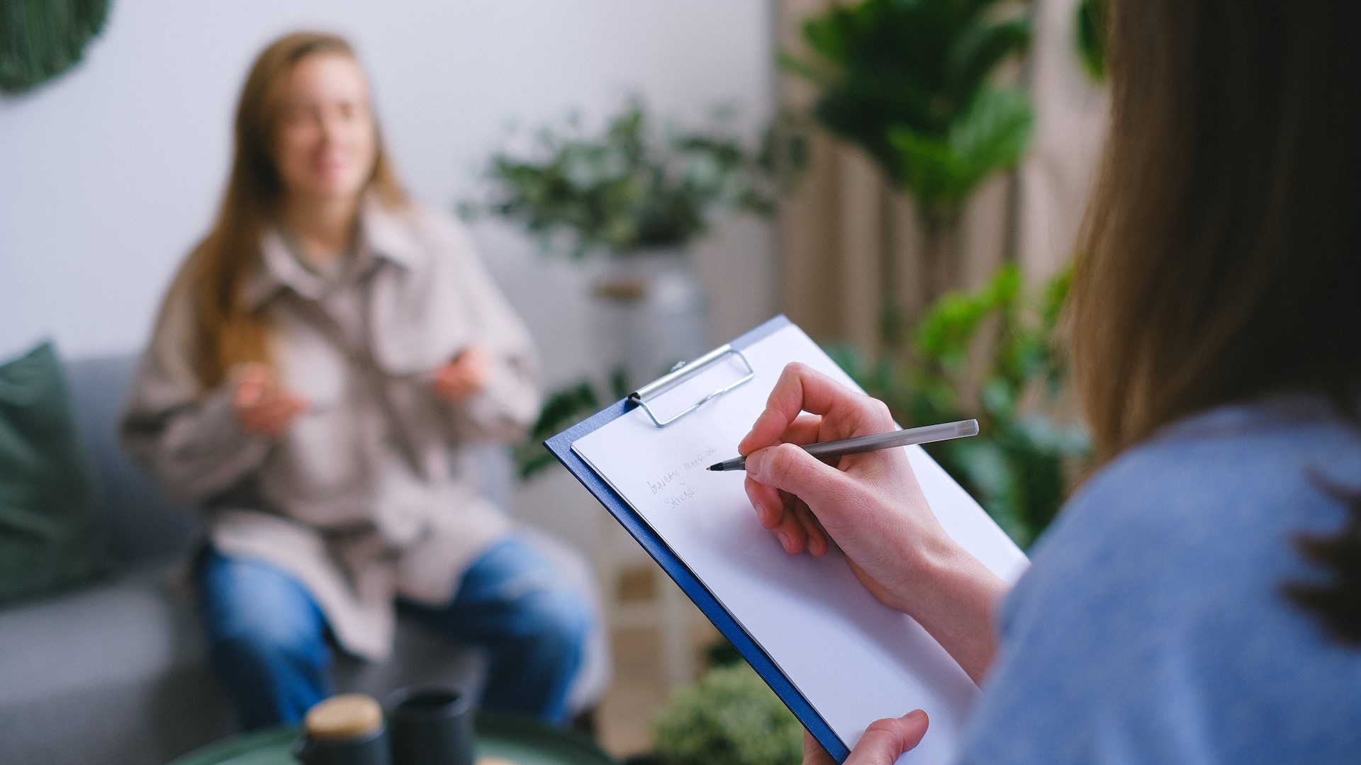 Woman receiving behavioral health care