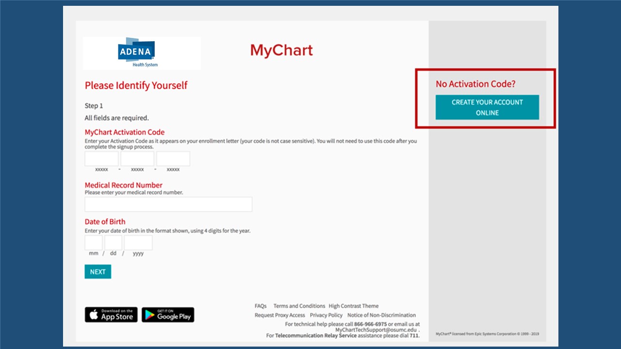 Sign Up For MyChart   Mychart2 A 