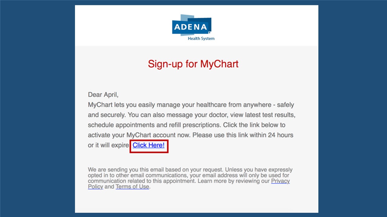 Sign Up For MyChart   Mychart6 A 